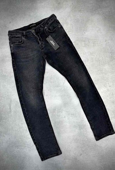 Grossiste Black Industry - Jeans Slim Gris Homme
