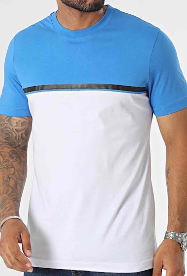 Wholesaler Black Industry - T-Shirt Two Color White Blue Black Industry