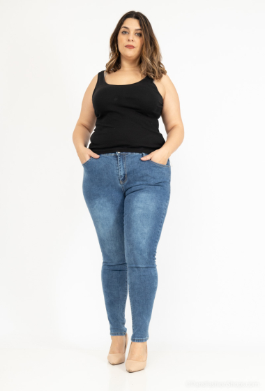 Wholesaler BLEUET DE PARIS - High-waisted skinny jeans