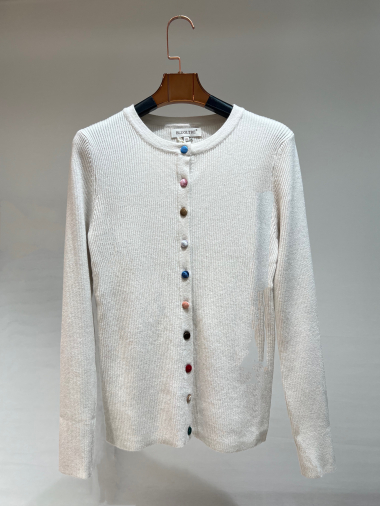 Wholesaler Bluoltre - Cardigan with colorful buttons