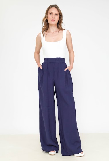 Grossiste Bluoltre - Pantalon arrière élastique à la taille