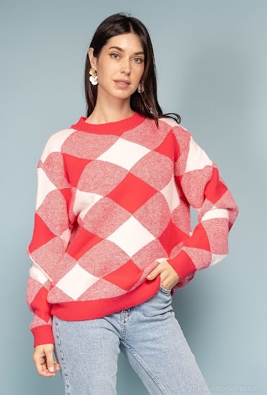 Großhändler Bluoltre - Check sweater
