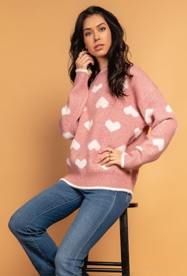 Wholesaler Bluoltre - Sweater with hearts