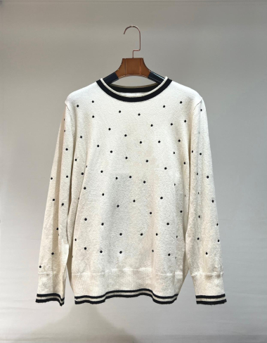Wholesaler Bluoltre - Sweater with small polka dot pattern