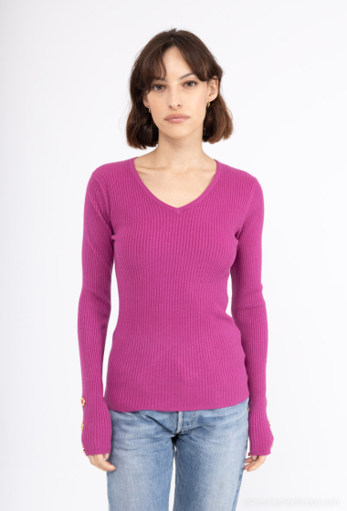 Grossiste Bluoltre - Pull bouton sur manches