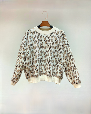 Großhändler Bluoltre - Pullover mit Leopardenmuster