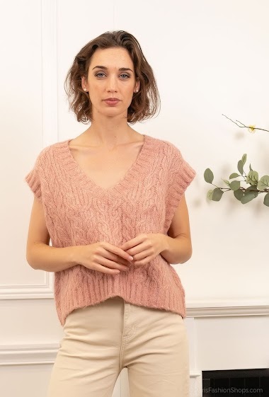 Großhändler Bluoltre - Cable knit sleeveless sweater
