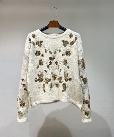 Wholesaler Bluoltre - Rhinestone sweater