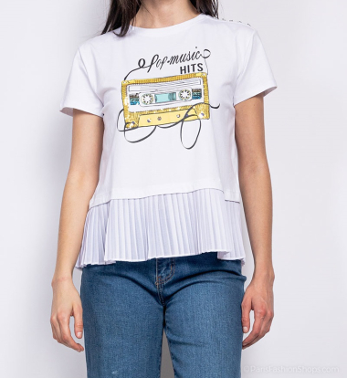 Grossiste Bluoltre - T-shirt avec imprimé