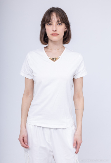 Grossiste Bluoltre - T-shirt petite chaine en forme de coeur