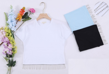 Wholesaler Bluoltre - T-shirt with pearls