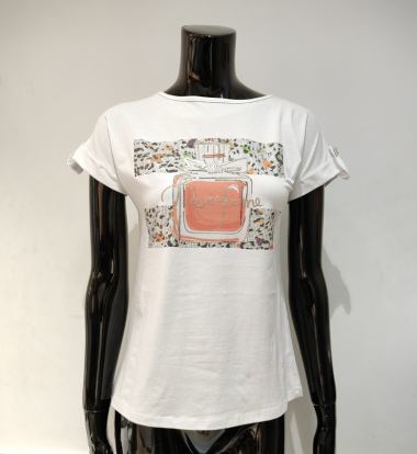 Großhändler Bluoltre - Übergroße T-Shirts mit Schmetterlings-Strasssteinen
