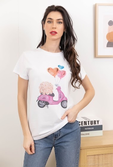 Grossiste Bluoltre - T-shirts perle et strass