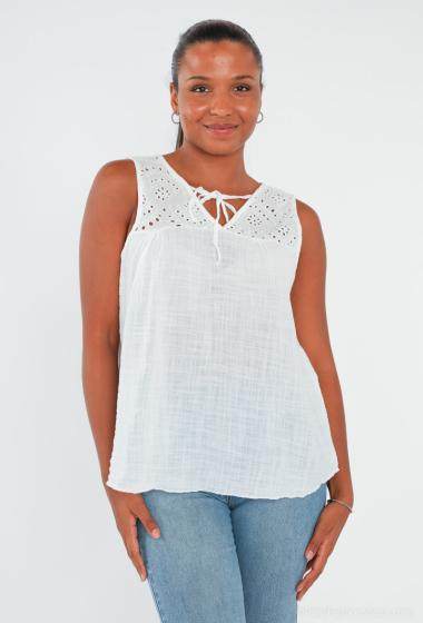 Wholesaler Bobo Glam' - Cotton tank top with lace up back