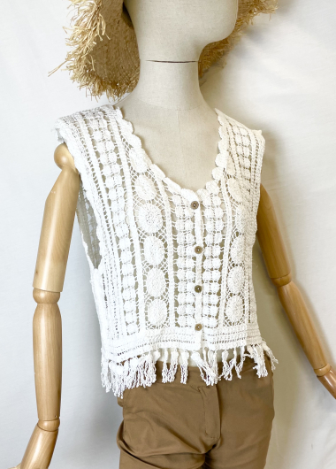 Wholesaler Bobo Glam' - Bohemian fringe crochet vest