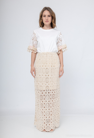 Wholesaler Bobo Glam' - Long crochet skirt