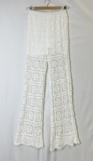Wholesaler Bobo Glam' - Lined crochet pants