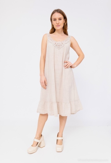 Wholesaler Bobo Glam' - Cotton Crochet Strap Dress