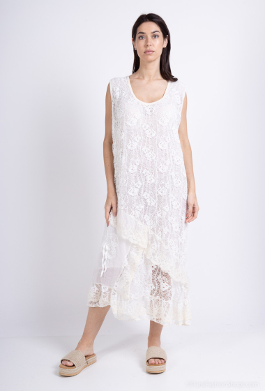 Wholesaler Bobo Glam' - Lined lace midi dress