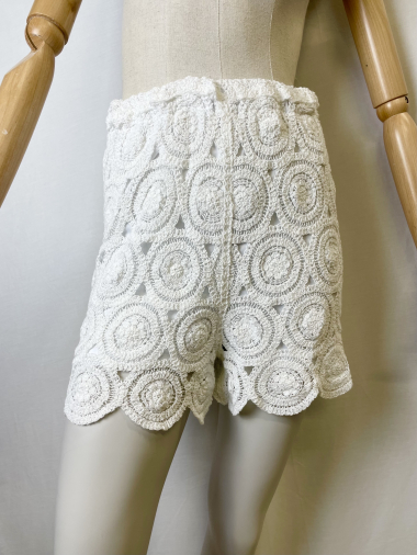 Wholesaler Bobo Glam' - Elasticated high-rise crochet shorts
