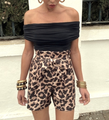 Wholesaler BOHEM NANA - ROSIE leopard shorts