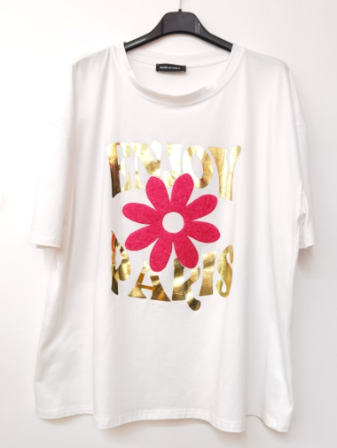 Grossiste BOHEM NANA - T-shirt imprimé fleurs paris