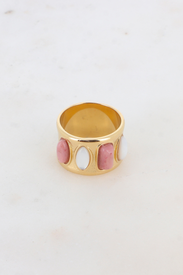 Wholesaler Bohm - Ring - 4 semi precious stones, 2 sizes