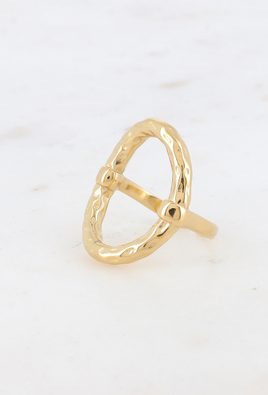 Wholesaler Bohm - Olimpe hoop earrings - textured ring