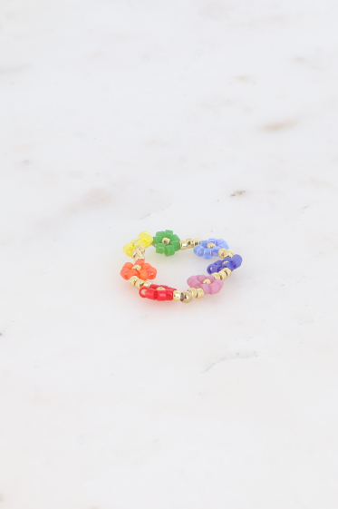 Wholesaler Bohm - Ring - with seed bead flowers