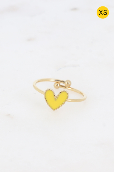 Wholesaler Bohm - Yesenia ring - small colored enamel heart