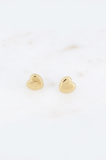 Wholesaler Bohm - Stud earrings - stainless steel heart