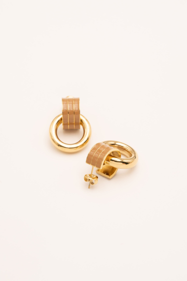 Wholesaler Bohm - Enara earrings - enamel and ring
