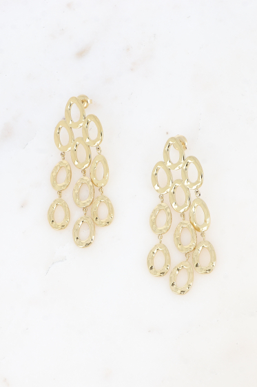 Wholesaler Bohm - Drop earrings - openwork oval bubbles