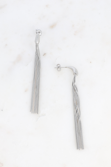 Wholesaler Bohm - Drop earrings - stainless steel dangling chains