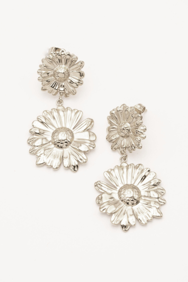 Wholesaler Bohm - Daisya dangling earrings - double flower