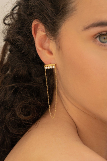 Wholesaler Bohm - Koreyne pendant earrings - natural stones