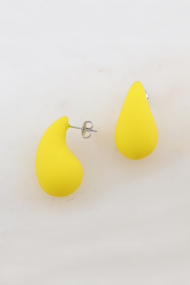 Wholesaler Bohm - Bullet earrings - drop-shaped in acetate (size M)