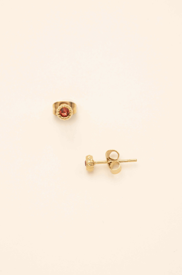 Wholesaler Bohm - Horine stud earrings - stainless steel and mini zirconium oxide