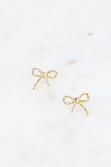Wholesaler Bohm - Stud earrings - openwork bow tie