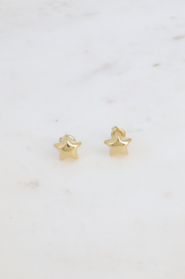 Grossiste Bohm - Boucles puces - petite étoile origami