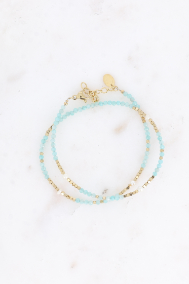 Wholesaler Bohm - 2 wrap bracelet/Bracelina choker with natural stones