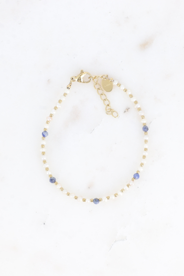 Grossiste Bohm - Bracelet Adella - perles d'eau douce et pierre naturelle