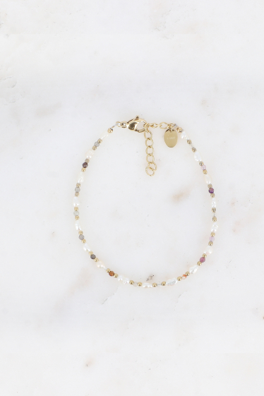 Grossiste Bohm - Bracelet Alana - perles d'eau douce et pierres naturelles