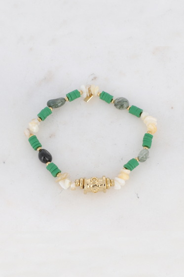 Wholesaler Bohm - Lula necklace - natural stones, Heishi and shells