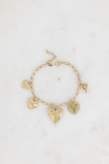 Wholesaler Bohm - Bracelet - multi heart charms