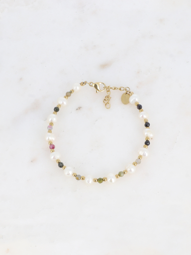 Grossiste Bohm - Bracelet - perles d'eau douce et pierres naturelles
