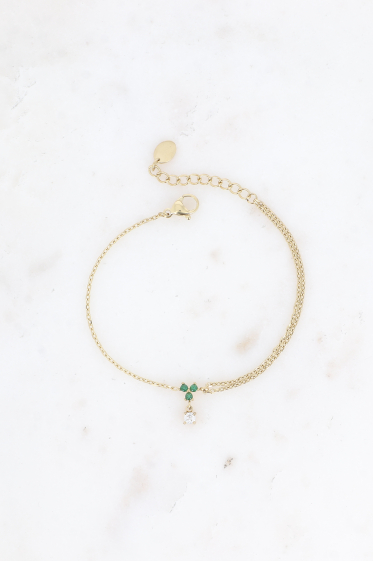 Wholesaler Bohm - Y necklace - small pendant with zirconium oxides