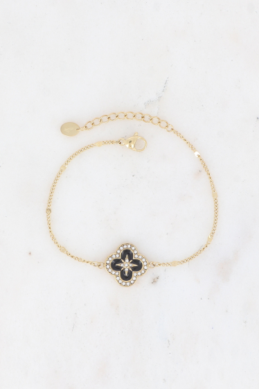 Wholesaler Bohm - Precius bracelet - enameled clover, star and zirconium oxides