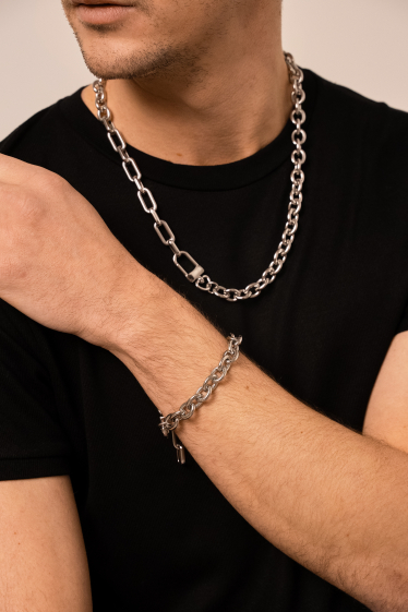 Wholesaler Bohm - Soufyane S bracelet - UNISEX - large mesh 21 cm