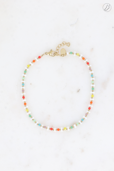 Wholesaler Bohm - Anklet - resin beads, glass paste